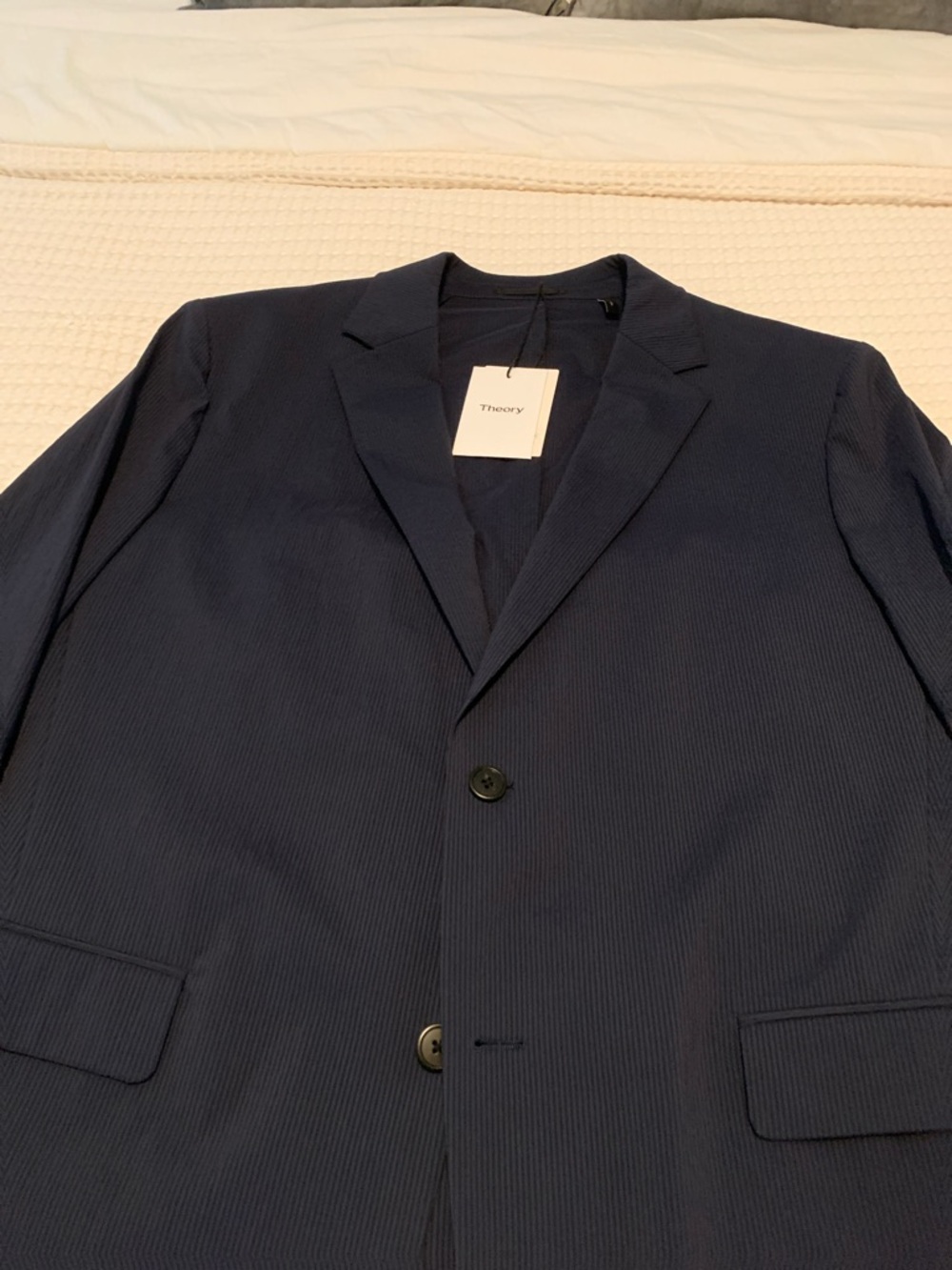 Theory Men's Dark Navy Two-Button Blazer